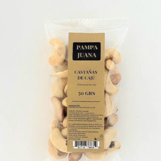 Castañas de Cajú Tostadas Sin Sal - 50 Grs.