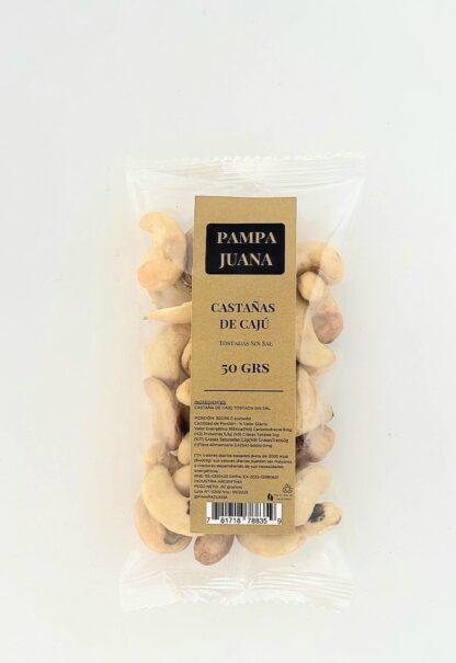 Castañas de Cajú Tostadas Sin Sal - 50 Grs.